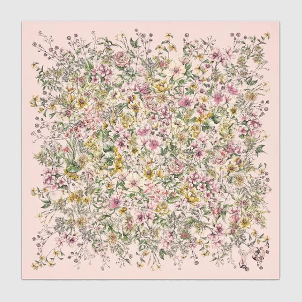 디올 D-Floral 90 스퀘어 스카프 35FCO - 허시백